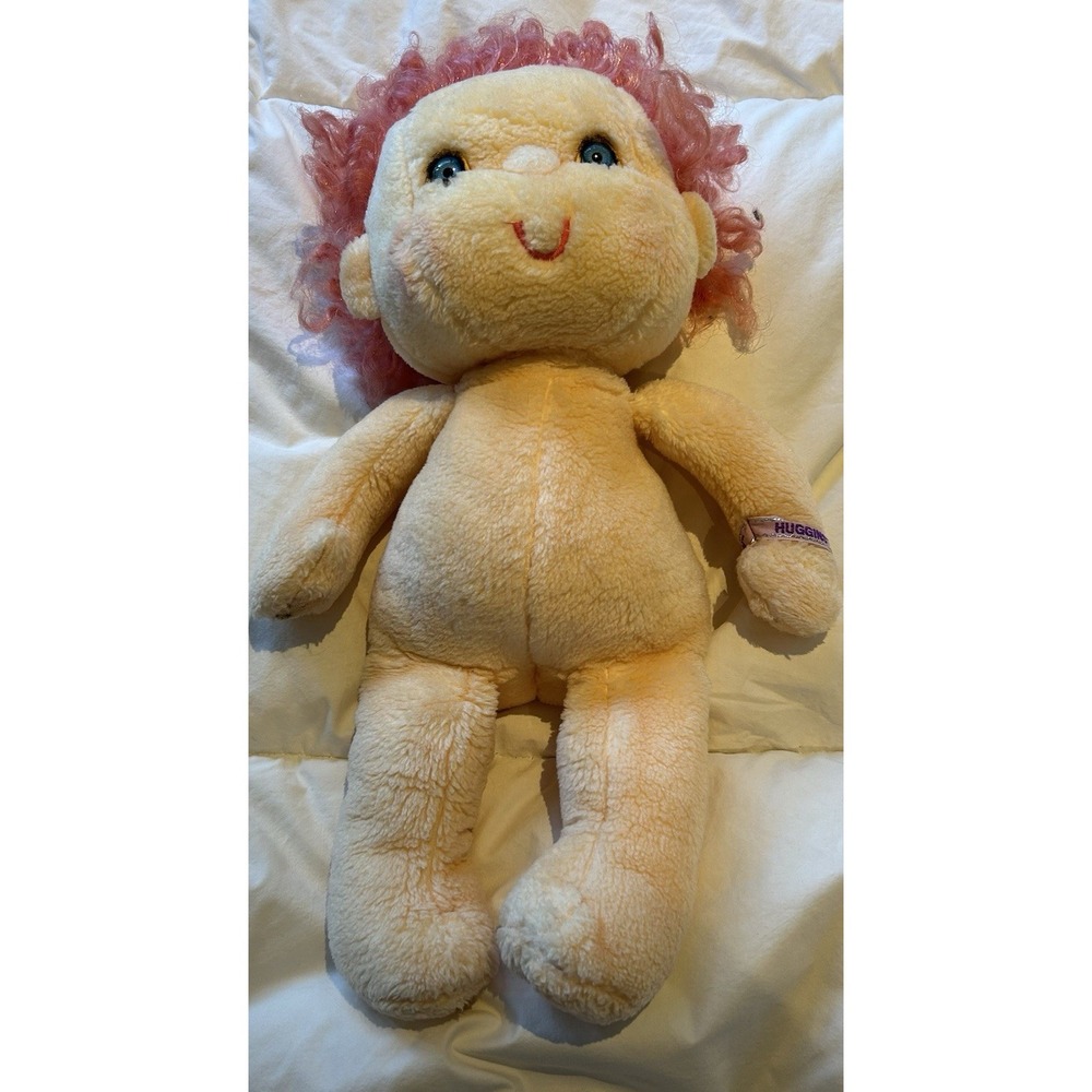 VTG Kenner 1985 HUGGA BUNCH 17" HUGGINS Doll Pink Hair Blue Eyes Plush‎ READ